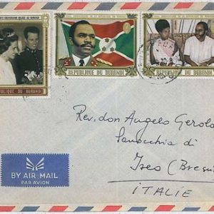 ROYALTY  - BURUNDI -  POSTAL HISTORY:  COVER  to ITALY 1970