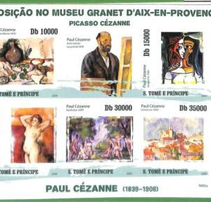 A3329 - SAO TOME & PRINCIPE ERROR IMPERF Miniature s: 2009 Cezanne, Art, Picasso