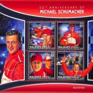 A4125 -MALDIVES - ERROR MISPERF. Miniature s: 2019 Ferrari Formula 1, Schumacher