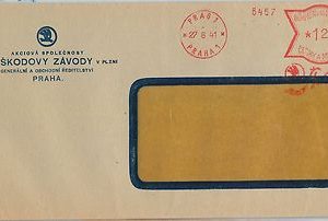 61149  - BOHEMIA MORAVIA - POSTAL HISTORY - POSTMARK on COVER 1941 Auto SKODA