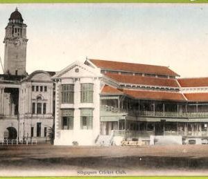 ae9263 - SINGAPORE -  VINTAGE POSTCARD - Cricket Club