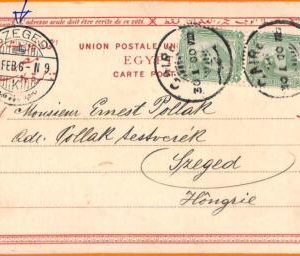aa0102 - EGYPT - POSTAL HISTORY -   POSTCARD to Szeged HUNGARY 1900