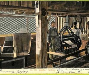 ae9307 - SINGAPORE -  VINTAGE POSTCARD - Rubber factory - 1909 - R!