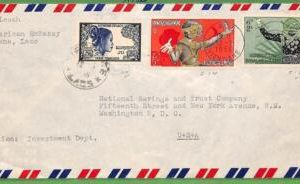 ZA1839 -  LAOS - Postal History - AIRMAIL  COVER - 1956