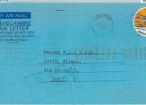 86265 - SINGAPORE  - POSTAL HISTORY -  AEROGRAMME to ITALY 1979