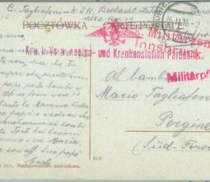 83926 - POLAND - POSTAL HISTORY - Military Mail CENSORED POSTCARD to ITALY  1916