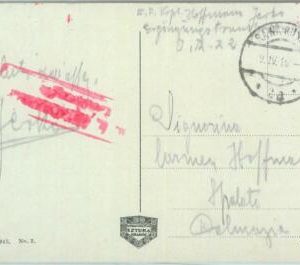 83934 - POLAND - POSTAL HISTORY - Military Mail CENSORED POSTCARD to ITALY  1916
