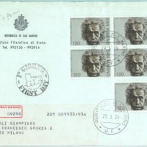 86640 - SAN MARINO - Postal History - FDC COVER 1979  EINSTEIN atomic energy