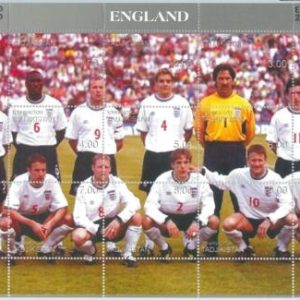 M1867 - TAJIKISTAN, 2000 MINIATURE SHEET: Euro soccer, England, football