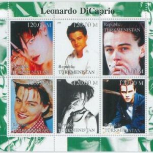M1932 - TURKMENISTAN, 2000 MINIATURE SHEET: Leonardo Dicaprio, Cinema, Hollywood