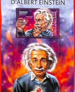 A0247 - CENTRAL AFRICA - MISSPERF SHEET: 2015  SCIENCE Albert Einstein