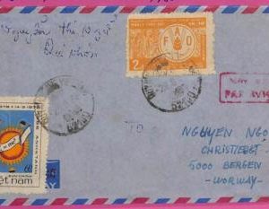ag1541 - VIETNAM - Postal History - Air Mail COVER to NORWAY 1982 Einstein