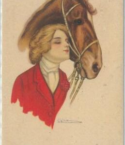 76984 - VINTAGE POSTCARD - Glamour, Ladies, Horses, ARTIST SIGNED