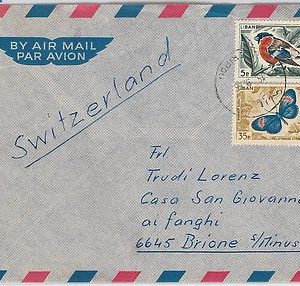 BUTTERFLIES / BIRDS - LEBANON -  POSTAL HISTORY: COVER to ITALY 1966