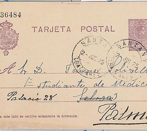 55963 - SPAIN - POSTAL HISTORY: POSTAL STATIONERY CARD  from Santañy 19258