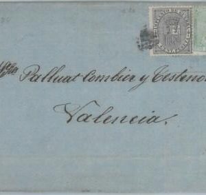 77604 - SPAIN - POSTAL HISTORY - COVER to VALENCIA 1874
