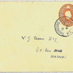 34942 - KENYA KUT -   Postal History - Stationery Cover 1949 THOMSONS FALLS