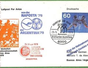 af3630 - GERMANY - Postal History - Special Event FLIGHT COVER 1978  FOOTBALL