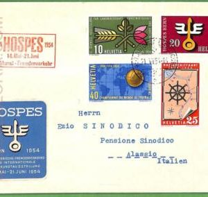 af3632 - SWITZERLAND - POSTAL HISTORY - FDC COVER  - 1954 sport FOOTBALL