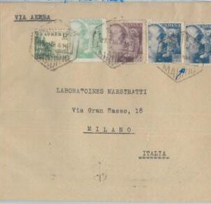 77600 - SPAIN - POSTAL HISTORY -  1.95 Tarif on CENSORED COVER to ITALY  1941