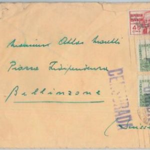 77606 - SPAIN - POSTAL HISTORY - Guerra Civil CENSORED COVER to SWITZERLAND