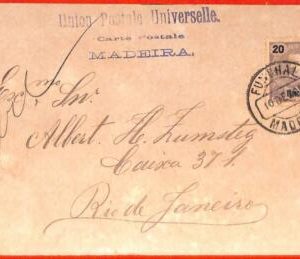 aa3942 - PORTUGAL Funchal - POSTAL HISTORY -  POSTCARD to  BRAZIL -  1905