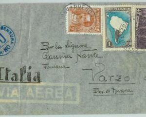 96728 - ARGENTINA - POSTAL HISTORY - Airmail COVER to ITALY via LATI censor 1941