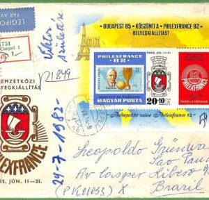 af3648 - HUNGARY - POSTAL HISTORY - Registered FDC COVER  - 1982  FOOTBALL