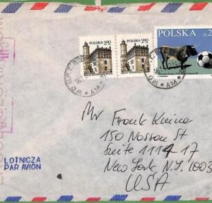 af3650 - POLAND - POSTAL HISTORY - AIRMAIL COVER  -  Sport  FOOTBALL