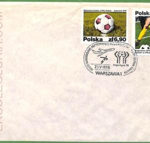 af3651 - POLAND - POSTAL HISTORY -  COVER  - 1978 Sport  FOOTBALL