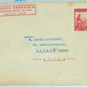 96748  - ARGENTINA - POSTAL HISTORY -  COVER to SWITZERLAND  1948   nice