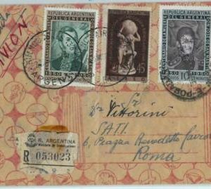 96759 - ARGENTINA - POSTAL HISTORY - Registered  Airmail COVER to ITALY 1950