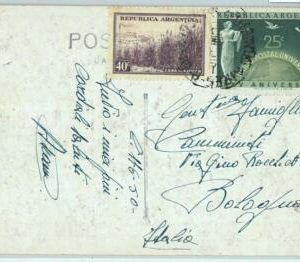 96757  - ARGENTINA - POSTAL HISTORY -  POSTCARD  to ITALY  1950  0.65$