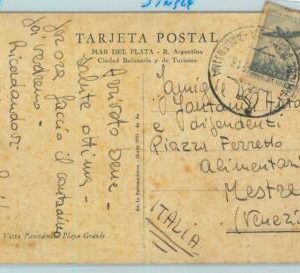 96751 - ARGENTINA - POSTAL HISTORY - Single Stamp on POSTCARD  to ITALY  1949