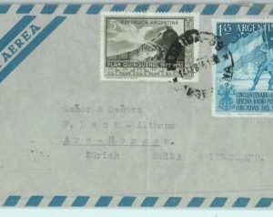 96786  - ARGENTINA - POSTAL HISTORY - Airmail COVER to SWITZERLAND  1955 Train