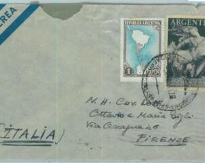 96782  - ARGENTINA - POSTAL HISTORY - Airmail COVER to Firenze ITALY 1954  2.50$