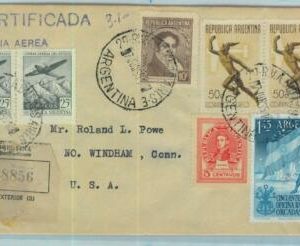 96788 - ARGENTINA - POSTAL HISTORY - Registered  COVER to the USA  - 1955