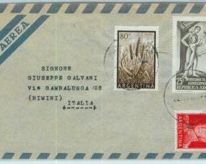 96794  - ARGENTINA - POSTAL HISTORY - Airmail  COVER  to ITALY, 1955 -  2.50 $
