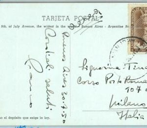 96798 - ARGENTINA - POSTAL HISTORY - Single Stamp on CARD to ITALY 1956 Shooting