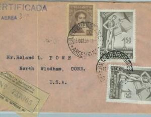 96783 - ARGENTINA - POSTAL HISTORY - Registered  COVER to the USA  - 1955