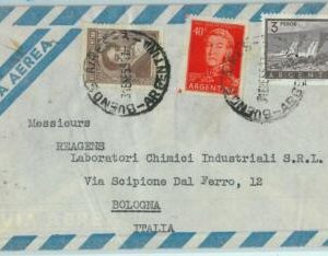 96824  - ARGENTINA - POSTAL HISTORY - Airmail  COVER  to ITALY  1959 -  3.50$