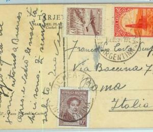 96784 - ARGENTINA - POSTAL HISTORY -  POSTCARD  to ITALY  1955  0.75 $