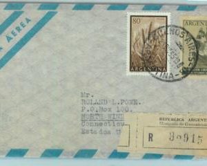 96787 - ARGENTINA - POSTAL HISTORY - Registered  COVER to the USA  - 1955