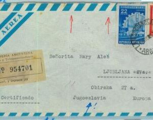 96841 - ARGENTINA - POSTAL HISTORY  REGISTERED Airmail COVER to YUGOSLAVIA 1962