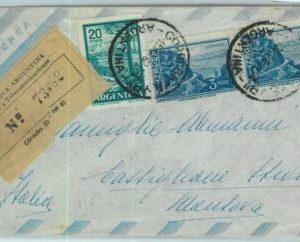 96843 - ARGENTINA - POSTAL HISTORY -  REGISTERED COVER  to ITALY  1962   26$