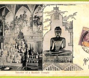 ae9258 - SINGAPORE -  VINTAGE POSTCARD - Interior of a Buddah Temple - 1904