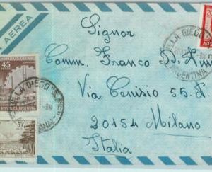 96866 -  ARGENTINA  - POSTAL HISTORY -  Airmail COVER  to ITALY  1967   $70
