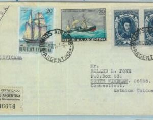 96870 - ARGENTINA - POSTAL HISTORY - Registered  COVER to the USA  - 1967 140$