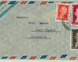96893 - ARGENTINA - POSTAL HISTORY - Airmail COVER to YUGOSLAVIA -  1953  Evita