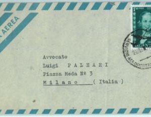 96909 - ARGENTINA - POSTAL HISTORY - Airmail COVER to  ITALY 1955 -  1$  Evita